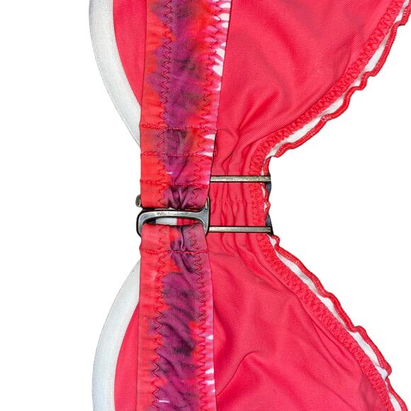 BECCA by Rebecca Virtue Pink Purple Bikini Swim Bathing Suit Top Women's Large - Picture 6 of 8